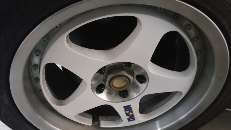 Dirty wheel because I was driving it hard today. Had these restored a couple of years ago. Nismo LMGT2